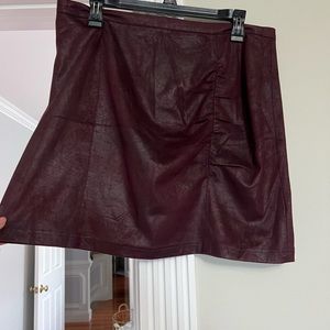 Maroon free people mini skirt